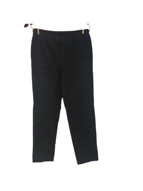 J. Jill Ponte Slim Leg Pull On Pants Heathered Gray Sz MED PET Stretch